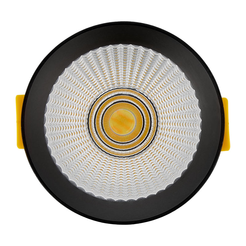 Maxxima 3 in. LED Cylinder Downlight, Recessed Ceiling Spot Light, 900 Lumens, 5 CCT Selectable 2700K/3000K/3500K/4000K/5000K, Dimmable, Black, 90 CRI, IC Rated, Canless, J-Box Included