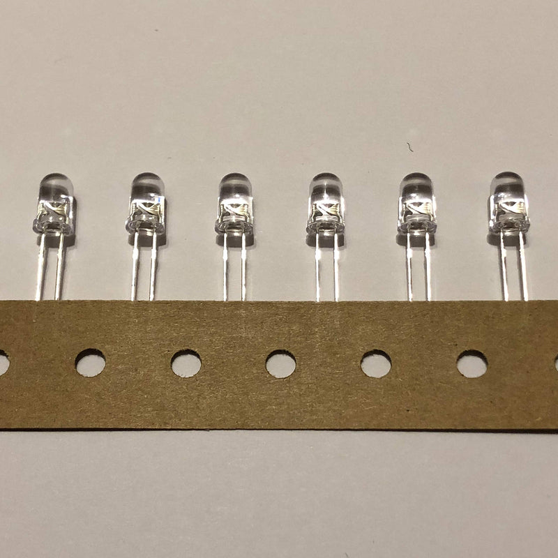 Lumetheus LED 5mm color white 14,000 mcd 25 pieces LED extra bright 3V white diode 2 pin LEDs 5 mm - 25 pieces