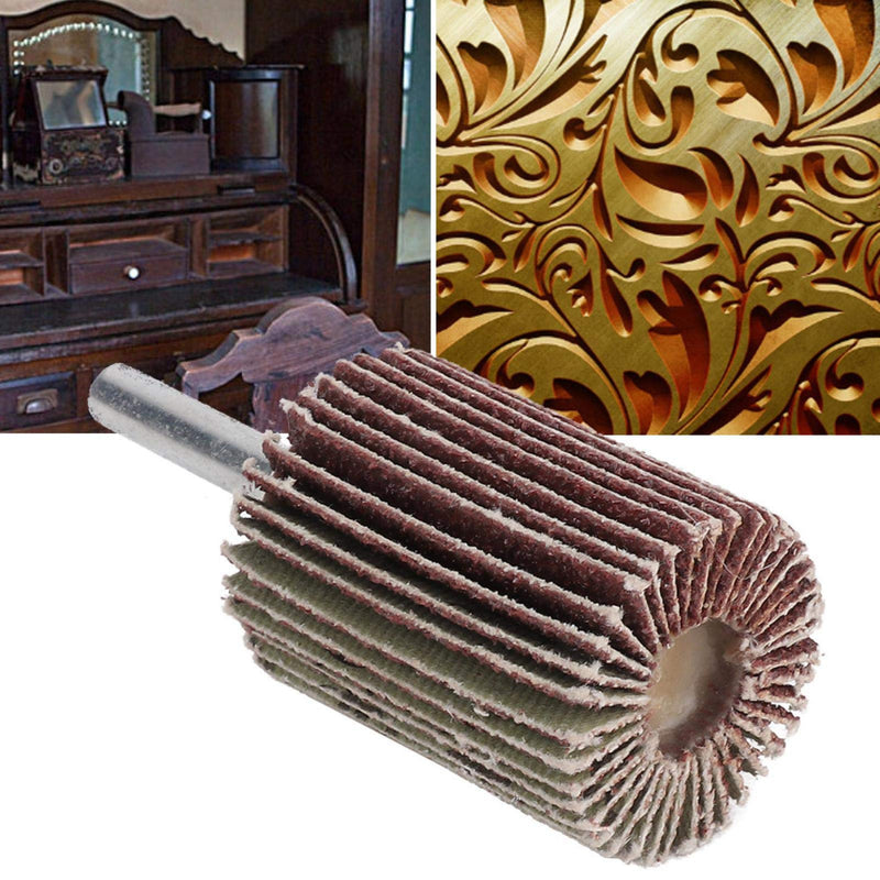 Pack of 10 Flap Grinder 60 Grit Flap Grinder 30 x 40 x 6 mm for Drill/Rotating Tool for Removing and Polishing Rust Paint