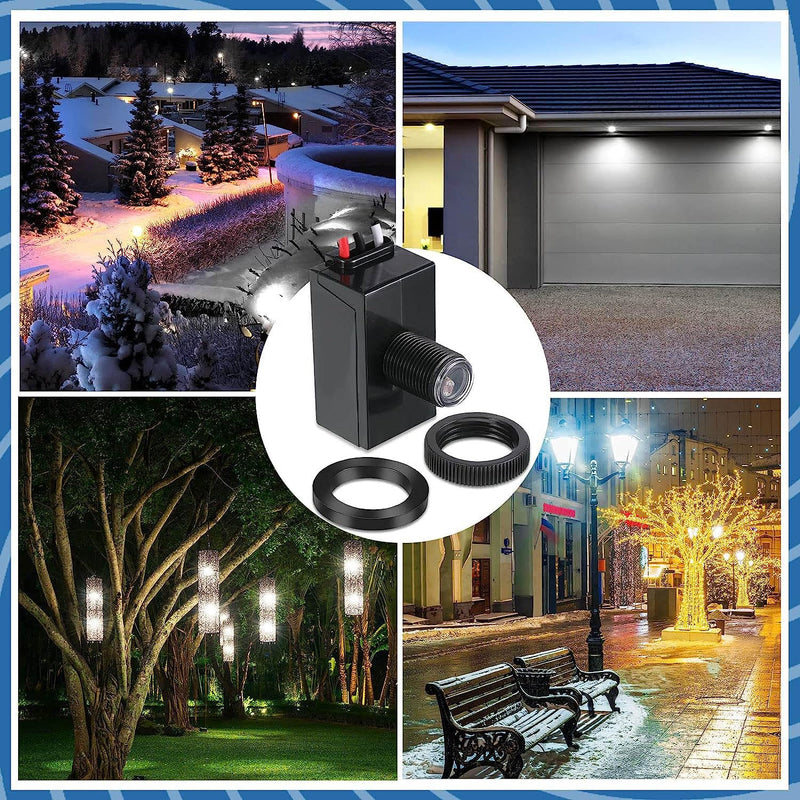 Greluma 2Pcs Dusk to Dawn Sensor Outdoor Lighting 120-277V Photoelectric Switch Photocell Light Sensor for Most Outdoor Lighting Fixtures