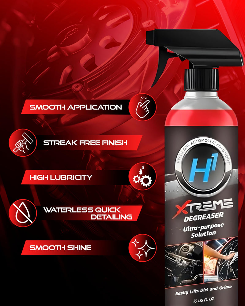 Hyper One Automotive Xtreme Degreaser - All Purpose Outdoor Grill and Car Degreaser - Multi-Purpose Cleaner for Brakes, Engines and Chains - Dirt and Grease Remover