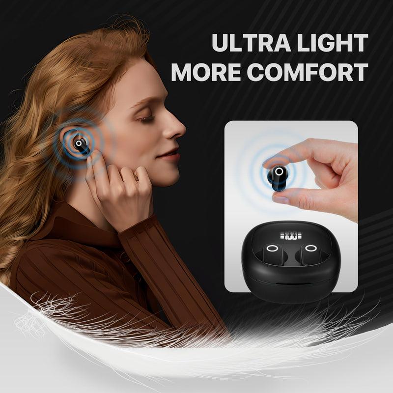 AI Language Translation Earbuds Real Time, in-Ear HD Sound 3-in-1 Long Battery TWS Translator Earphones 144 Languages & 8 Offline for Travel Business Learning(Black) Black