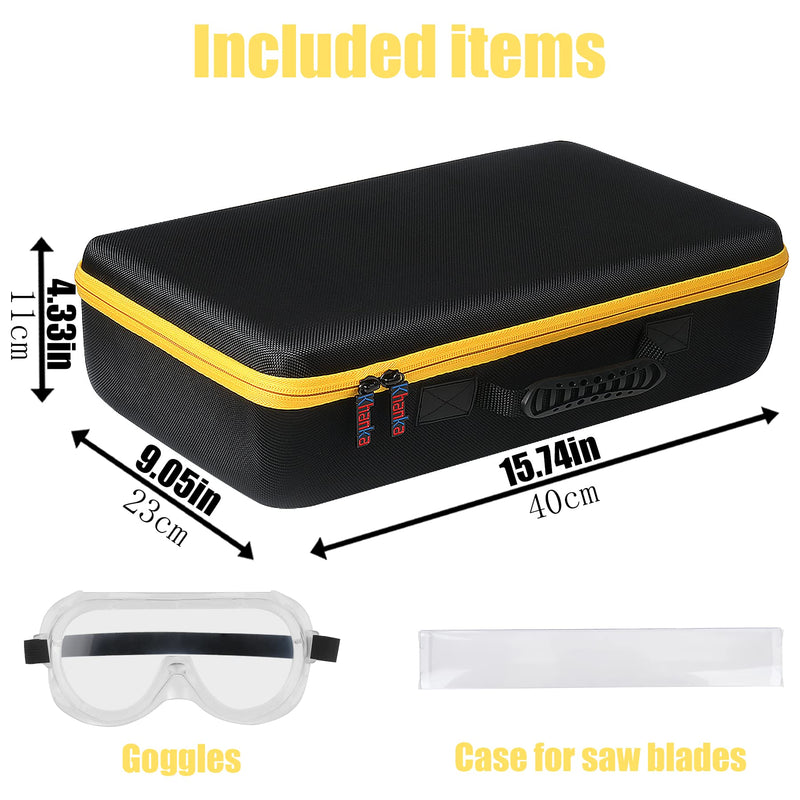 khanka Hard Storage Case Replacement for DEWALT 20V MAX XR Reciprocating Saw (DCS367B / DCS387B), 20V Max XR Rotary Hammer Drill (DCH133B / DCH263B), Case Only DCS367B/DCS387B Hammer Drill