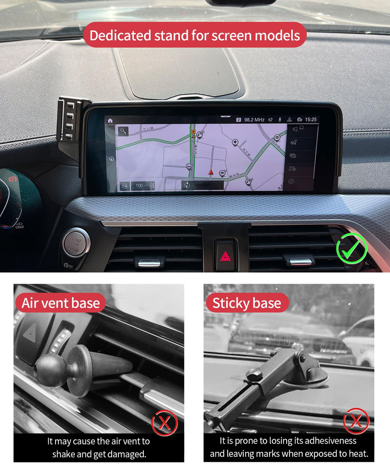Wireless Charging car Phone Holder for BMW X3 2018-2021/BMW X4 2019-2021 Accessories 10.25/10.3-inch Screen Fixed Clip,360° Rotation car Phone Mount Compatible with MagSafe 10.25/10.3-inch for 2018-2021 X3/ 2019-2023 X4