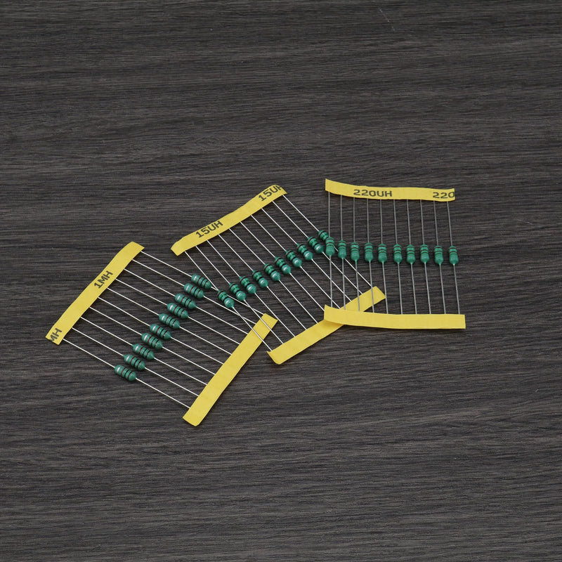 200-Piece Inductor Assortment Set 1 UH - 4.7 MH 1/2 W Inline Inductor Colour Ring Inductance Assortment 10x20 Specifications in Plastic Boxes for Electrical Circuit Devices