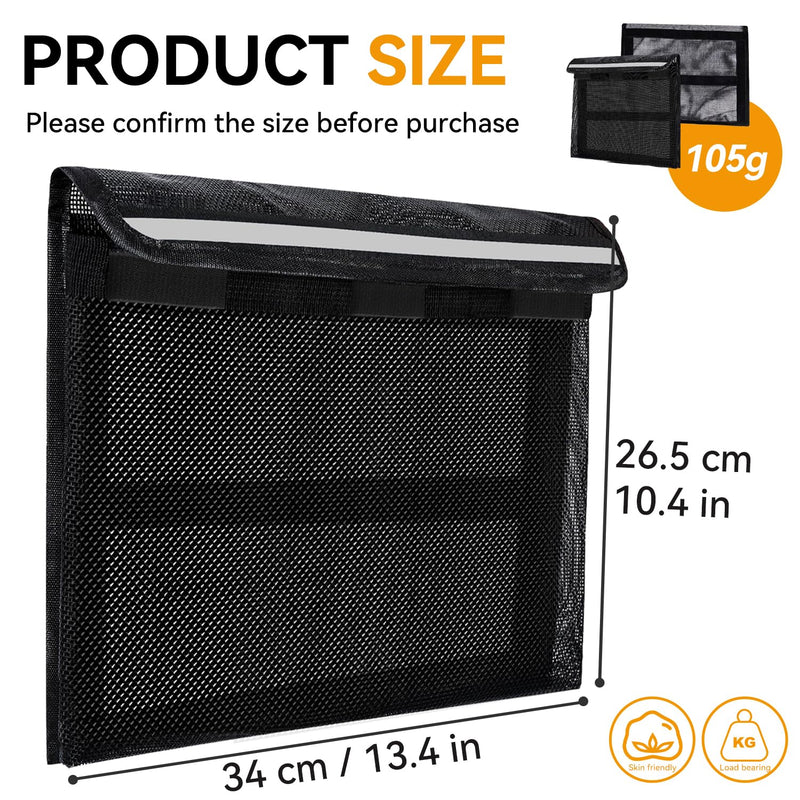 Boat Storage Bag, Boat Storage Caddy Organizer, Reflective Leak-Proof Mesh Bag with Lid, Adhesive Mount, 13.4"x9.8", for Gloves, Flashlight