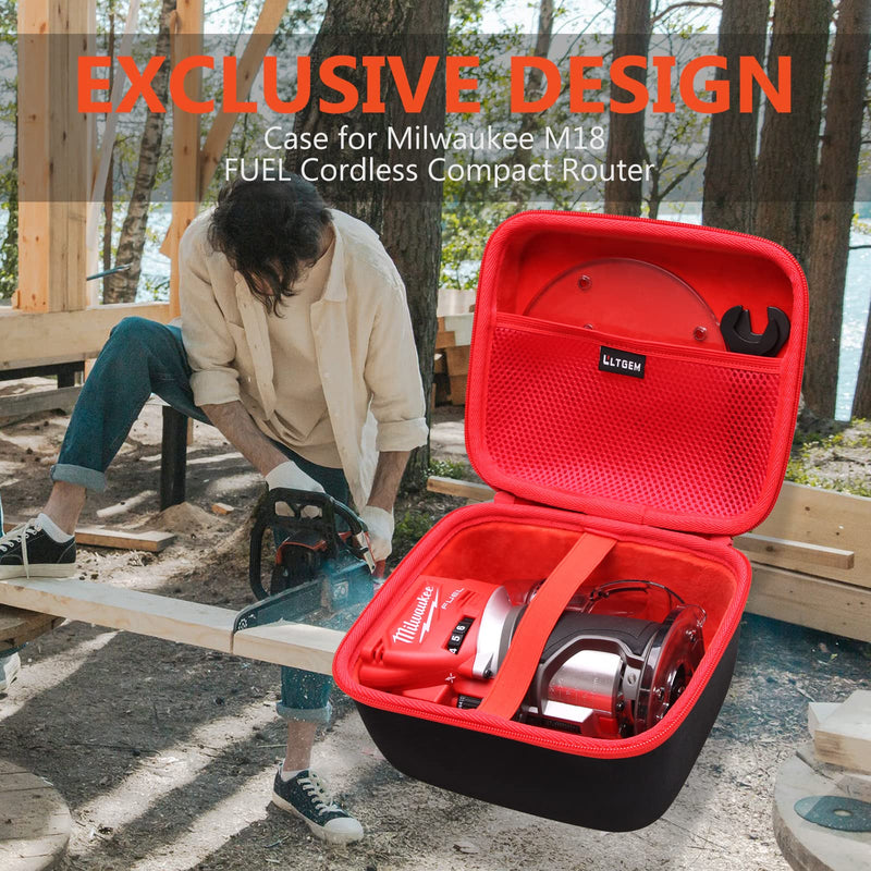 LTGEM Case Compatible with Milwaukee's 2723-20 M18 Cordless Compact Router(Case Only)