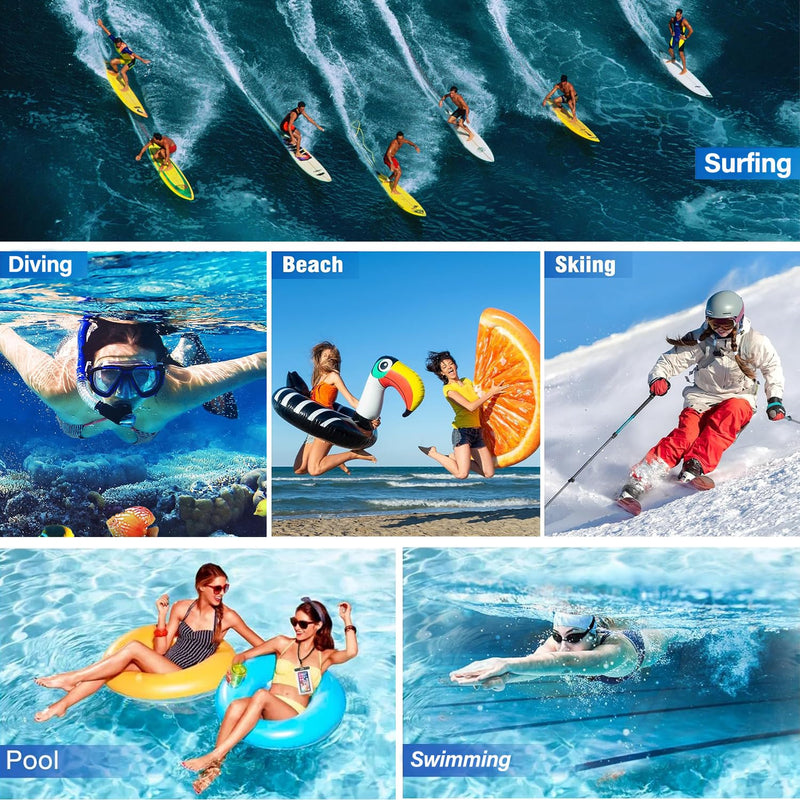 Waterproof Phone Pouch IPX8 Universal Waterproof Case Dry Bag Phone Protector for iPhone 15 14 13 12 11 Pro Max Plus XS XR X 8 Galaxy S23 S22 S21 S20 Pixel Up to 7.5"