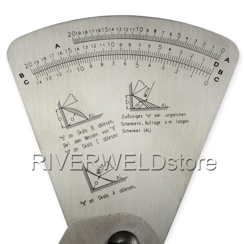 RIVERWELD Fan-shaped welding gauge gage welding test ulnar inspection sector ruler C-100