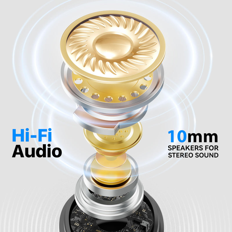 AI Language Translation Earbuds Real Time, in-Ear HD Sound 3-in-1 Long Battery TWS Translator Earphones 144 Languages & 8 Offline for Travel Business Learning(Black) Black