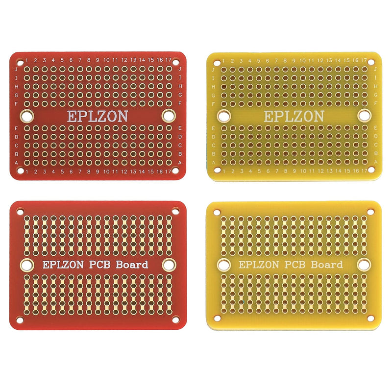 Prototype Board Solderable Breadboard Double-Sided PCB Circuit Board for Welding, DIY Electronic Items, Multicolored (Pack of 6) 6 Piece, Multicolored