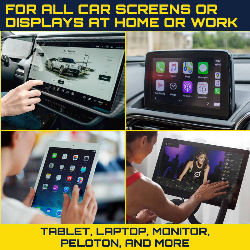 Car Screen Cleaner Spray And Wipe, 2-in-1 Spray and Microfiber Cloth Touch Screen Cleaner For Car Display, Cell Phone, Laptop, IPad, IPhone, Macbook Air, Computer (Black) Screen Cleaner (Black)