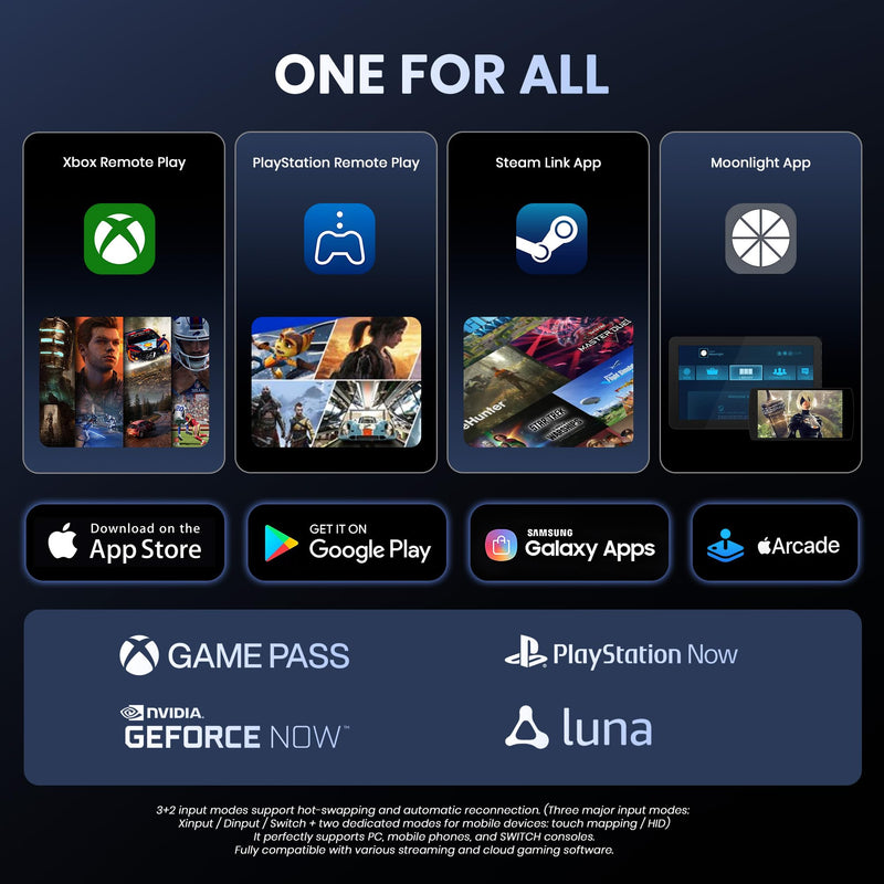 Wireless Mobile Gaming Controller for Android and iPhone, Switch - Play Console Games on Your Phone - Stream PC, Xbox, Play Station, Touch Screen Android Games, Hall Effect Joysticks, for Call of Duty