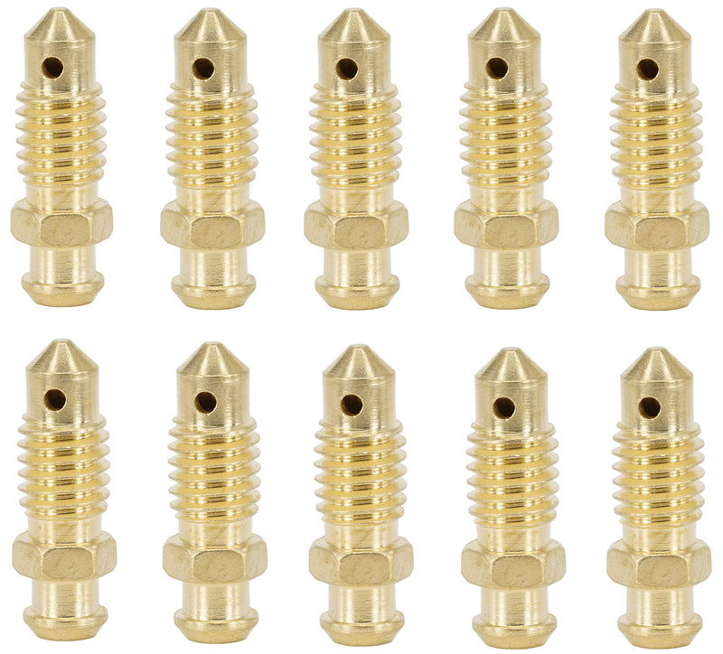 10 PCS Brake Bleeder Screws, Bleeder Valve, Caliper Bleeder Screw M8x1.25-25.1mm, H9405-10, 105182, 639520 M8x1.25 - 25.1mm