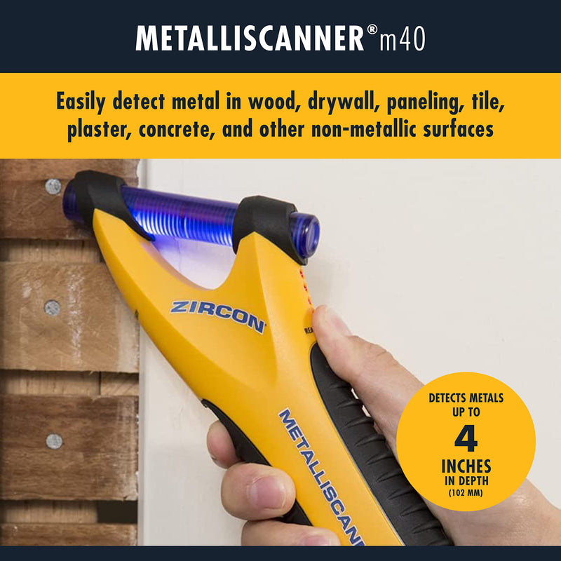 Zircon MetalliScanner m40 Handheld Electronic Metal Detector Standard Packaging