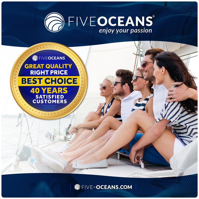 Five Oceans 1/2-Inch Thru-Hull Fittings for Boat, White Injection Molded Polypropylene, Barbed, Resist Harsh Conditions - FO1866 Straight – 1/2" Hose