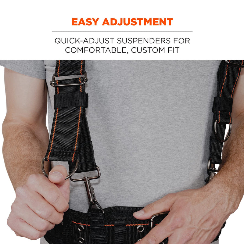 Ergodyne Arsenal 5560 Tool Belt Suspenders, Padded Shoulders, Adjustable , 36"-48"