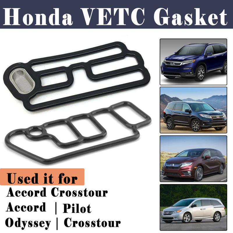 Cylinder Head Solenoid Gasket Compatible with Honda Odyssey Vvt Gasket Compatible with Accord Pilot 15845R70A01 VTEC Gasket 15815-R70-A01