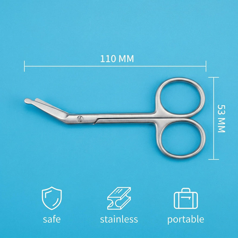 Ostomy Accessories Bag Scissors 1 Piece Blunt Round Tip Stainless Steel 110 mm Silver Colostomy Care