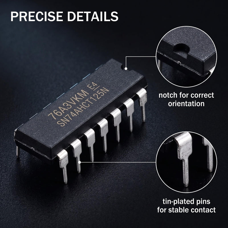 SN74AHCT125N SN74AHCT125 74AHCT125 Quadruple Bus Buffer Gate with 3 State Outputs IC DIP-14 Pack of 10