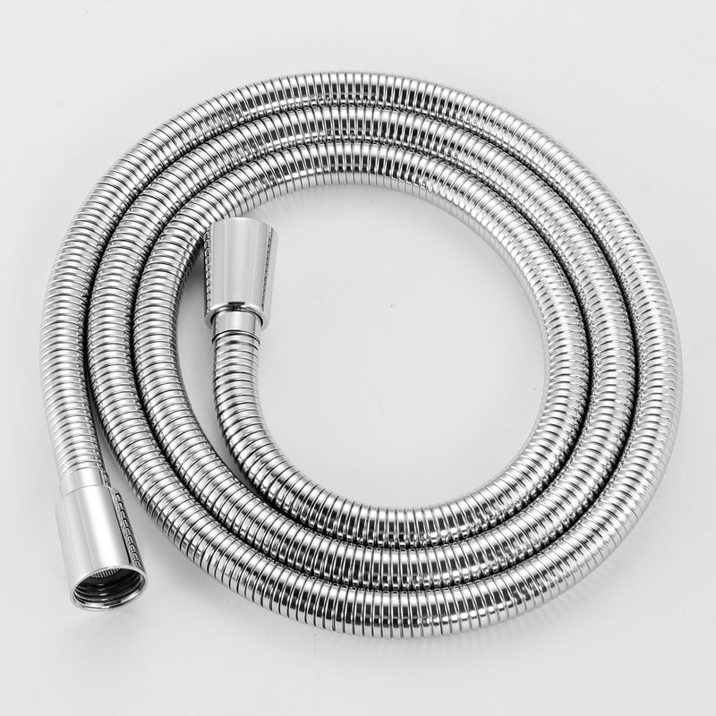 KES Bathroom Handheld Shower Head with Extra Long Hose and Bracket Holder Shower Wand Polished SUS304 Stainless Steel, LP150-PS Single Function Polished Steel