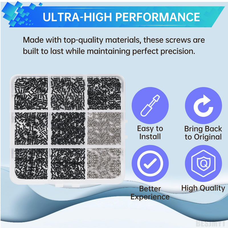 for Samsung Galaxy Mobile Phone Full Complete Black Screws Replacement Kit for All Models A13 S24 Note Plus Ultra Internal Screw Fix Inner Parts