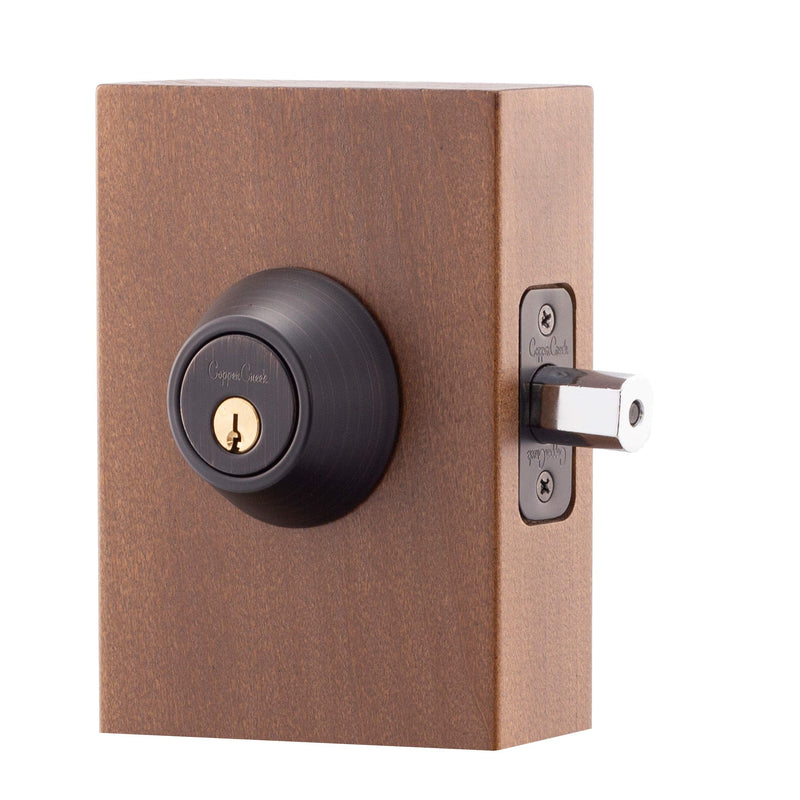 Copper Creek DB2410TB Standard Duty Single Cylinder Deadbolt in TB Finish Tuscan Bronze Standard Size