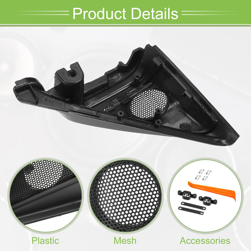 ACROPIX Interior Front Car Door Speaker Window a Pillar Cover Trim Tweeter Speaker Panel Fit for Honda Accord 2018-2022 with Screwdriver and Screws ABS Black - Pack of 2