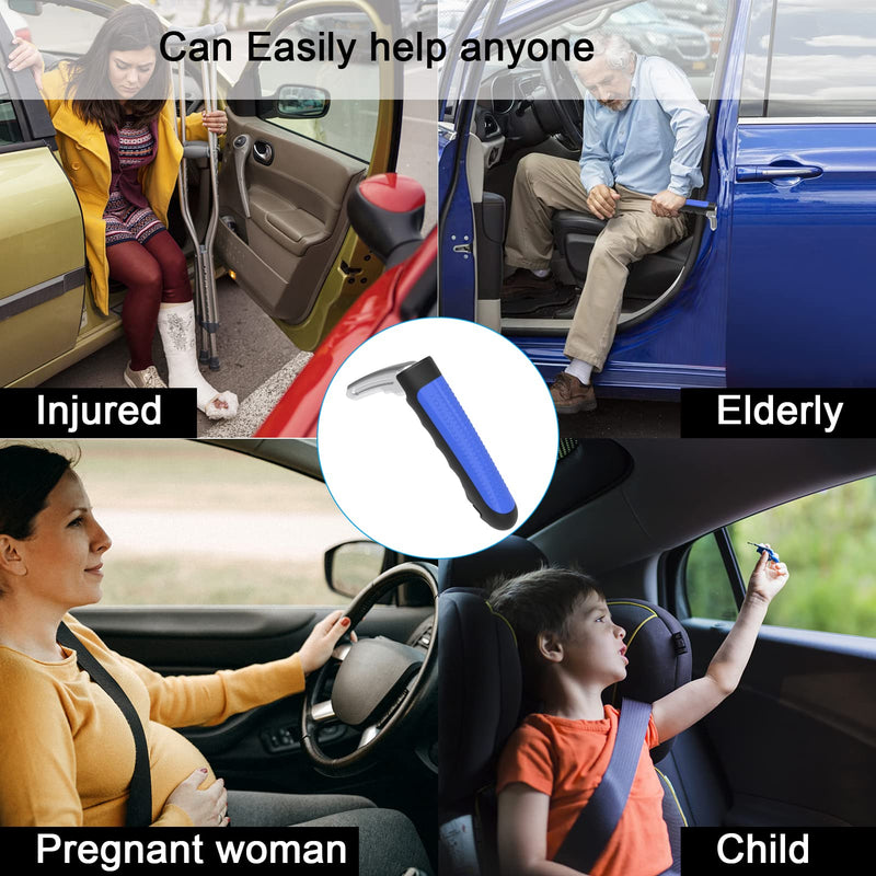 Multifunction Car Handle Assist for Elderly and Handicapped, 3 in 1 Automotive Door Assist Handle, Seatbelt Cutter, Window Breaker, Car Door Handle for Seniors Blue 1Pack