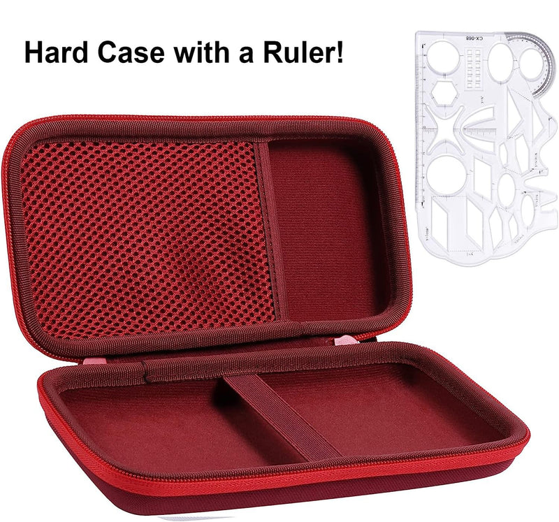 co2CREA Hard Case compatible with Texas Instruments TI-84 Plus CE/TI-84 Plus/TI-Nspire CX II CAS/TI-Nspire CX II/TI-83 Plus/TI-89 Titanium/TI-86 Color Graphing Calculator, Radical Red Radical Red Case