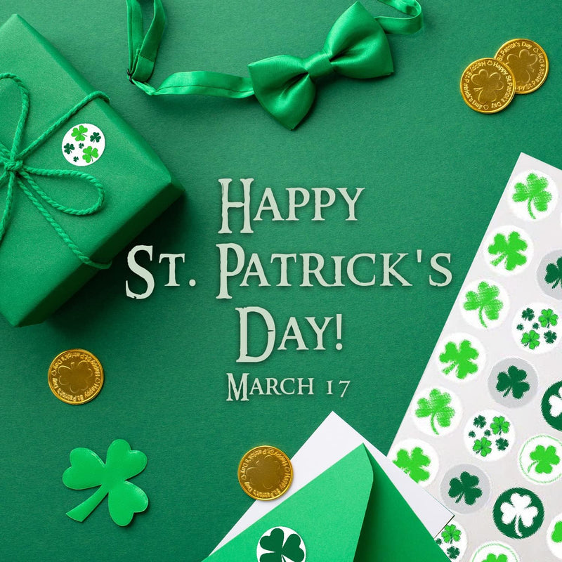 ChromaLabel 3/4" Permanent Shamrock Dot Sticker Pack, 840 Labels, 20 Sheets/Pack, Version 9 3/4" Diameter