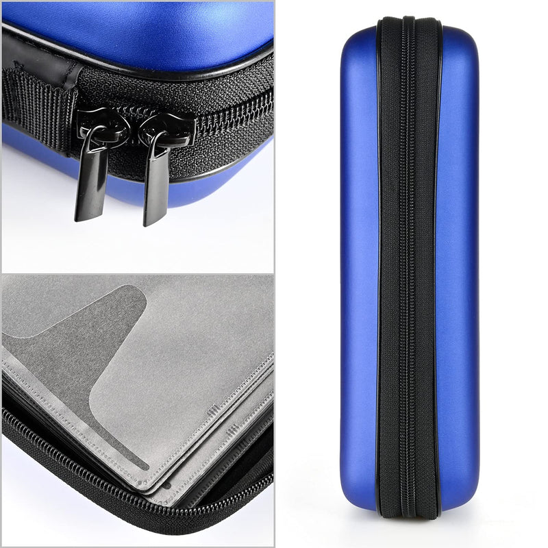 alavisxf xx CD Case, 192 Capacity EVA Protective Blu-ray DVD Case Portable Zipper CD Case Holder Disc Storage Organizer Wallet Bag for Car Home Travel (192 Capacity, Blue192)