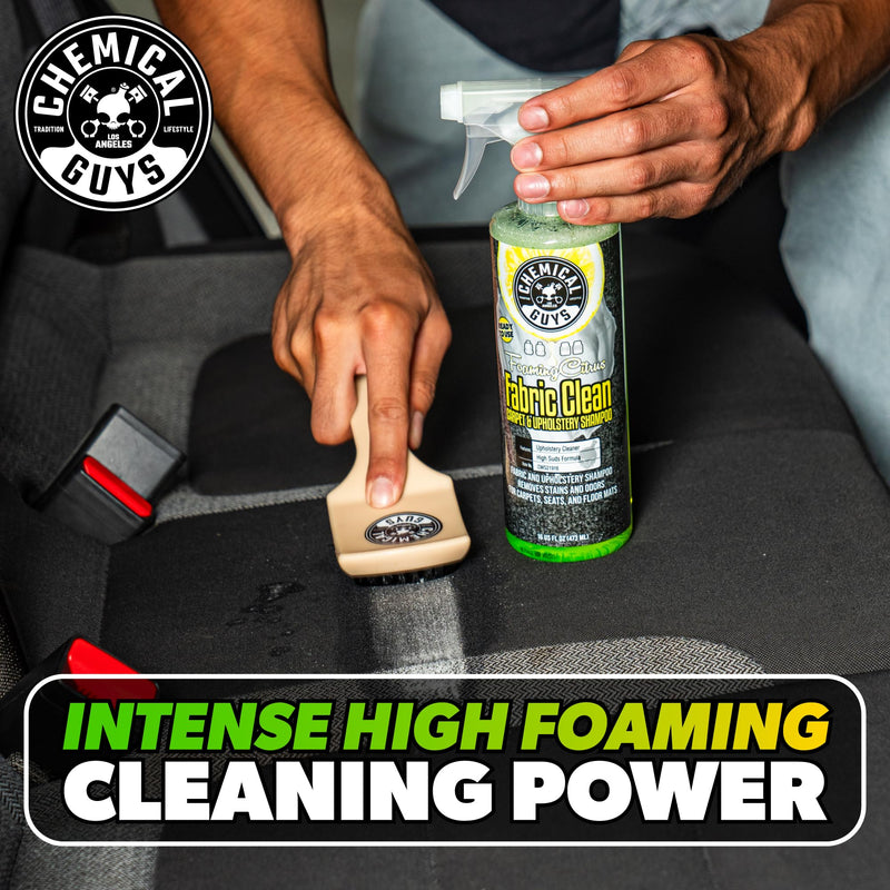 Chemical Guys CWS21916 Foaming Citrus Fabric Clean Carpet & Upholstery Cleaner, Ready To Use, Sprayable (For Carpets, Seats & Floor Mats), Safe for Cars, Home, Office, & More, 16 fl oz, Citrus Scent