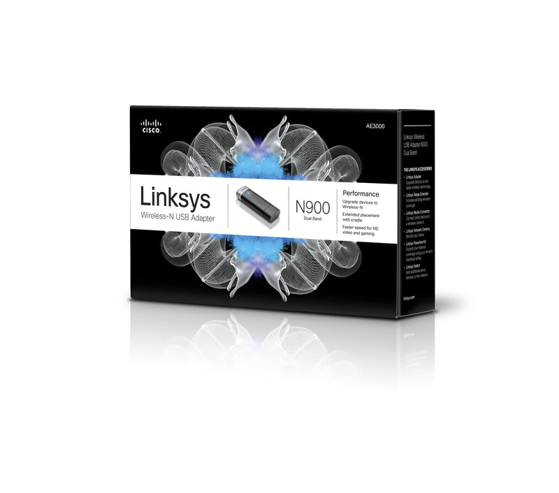 Linksys Dual-Band Wireless-N USB Adapter (AE3000) N900