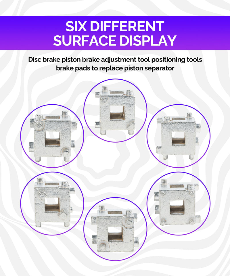 RACOONA Brake Caliper Compression Tool,Car Rear Disc Brake Piston Tool,Car Accessories Caliper Piston Compressor Tool,3/8" Disc Brake Piston Caliper Wind Back Cube Tool,Fits Rear Disc Brakes on Cars