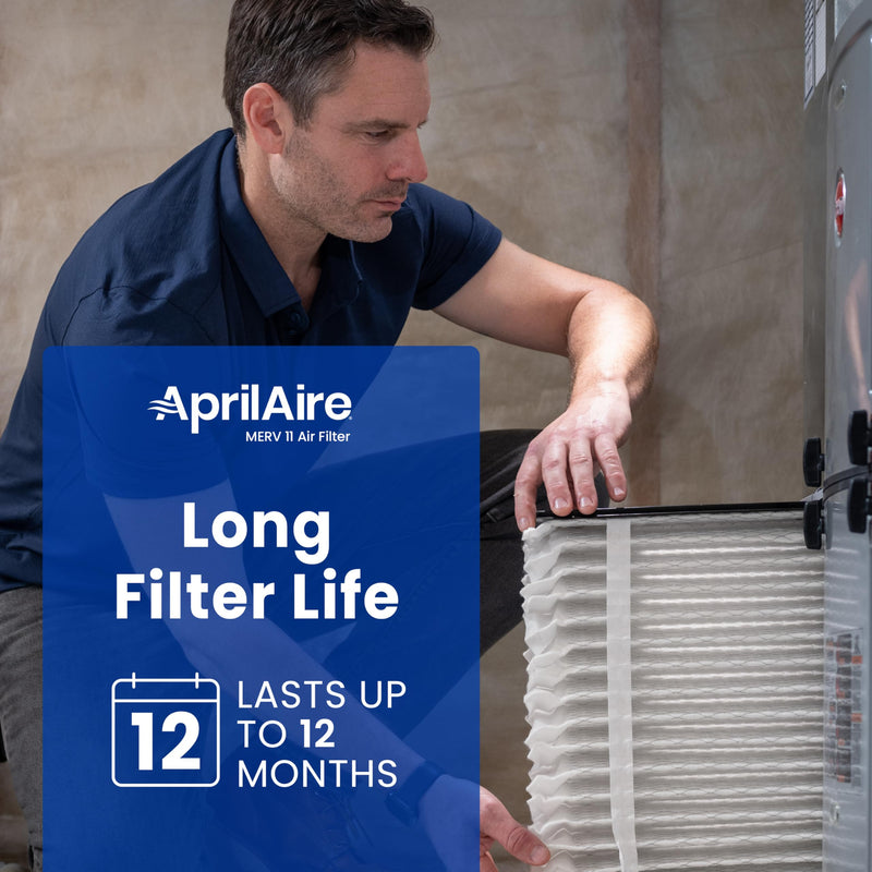 AprilAire 910 Replacement Filter for AprilAire Whole House Air Purifiers - MERV 11, Clean Air & Dust, 25x20x4 Air Filter (Pack of 1) Healthy Air 11