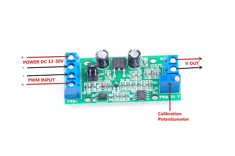 PWM-to-Voltage Module 0% -100% PWM Converted to 0-10V Voltage Analog to Digital