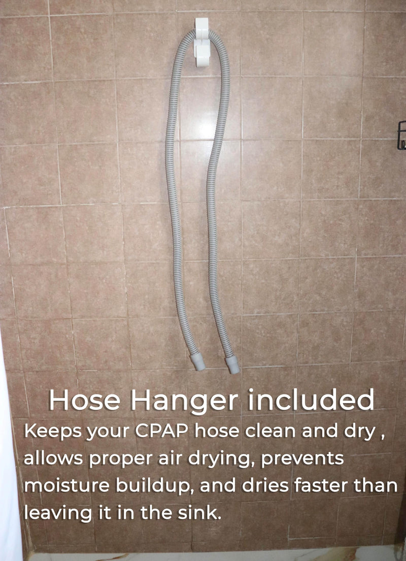 AVEEN CPAP & BiPAP Cleaning Kit, CPAP Hose Cleaning Brush with Foldable Washing Bowl and Hose Drying Hooks, Accessories for CPAP Hoses and Masks