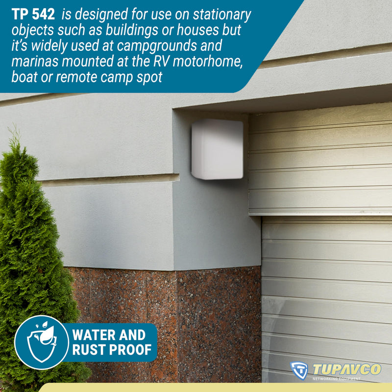 Tupavco TP542 Dual-Band (13dBi) Outdoor Directional Panel Antenna (2.4GHz & 5GHz WiFi) Wireless Network Signal (Pole Mast Mount) Weatherproof High-Gain Long-Range (w/N-Female Connector)