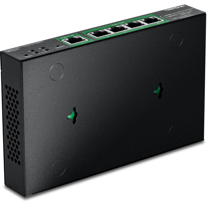 TRENDnet 5-Port Gigabit PoE++ Powered Managed Switch with PoE Passthrough, TPE-B541, 1 x Gigabit PoE++ Input, 4 x Gigabit PoE+ Output, 60W PoE Budget, NDAA TAA Compliant, Lifetime Protection PoE++ 90W