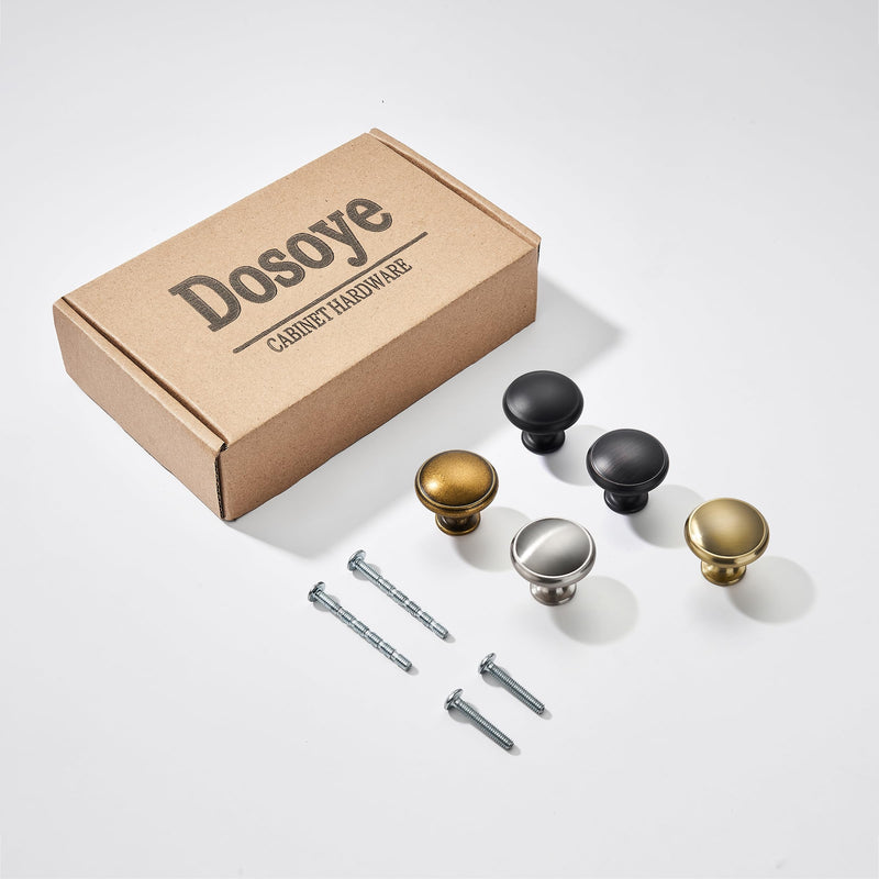 10 Pack Brushed Nickel Cabinet Knobs Drawer Knob Kitchen Hardware - Single Hole Cabinet Knobs Kitchen Cabinet Pulls for Closet Wardrobe Dresser Cupboard 10