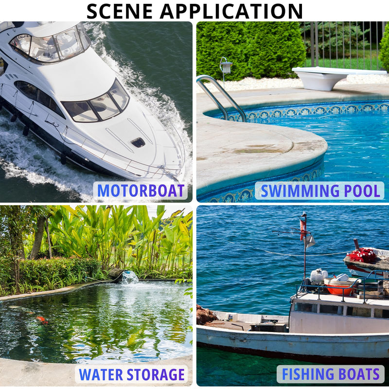 Automatic Water Pump 1100GPH，12V Bilge Pump，Equipped With Internal Floating Switch, Suitable For Submarines, Basement Puddles, And Fishing Boats 1100GPH Automatic Pump