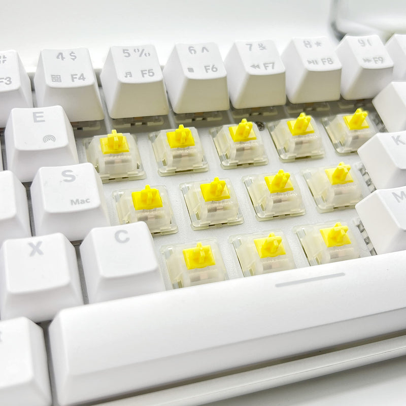 Gateron KS-3X1 Pro V2 Milky Yellow Pre-lubed Switches 5-Pin Linear Switches Compatible with All MX Mechanical Keyboard Game Keyboard Switches(90PCS, Milky Yellow Pro) 90PCS
