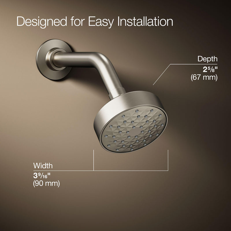 Kohler 72417-Y-BN Awaken® G90 Single-function showerhead, 2.5 gpm, Vibrant Brushed Nickel