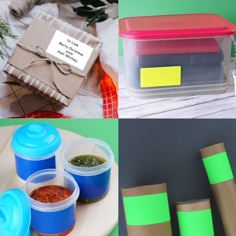 [Australia - AusPower] - Royal Green 4X2 inch Labels Self Adhesive Rectangle Stickers in Neon Red (100mm x 51mm) - 250 Pack 
