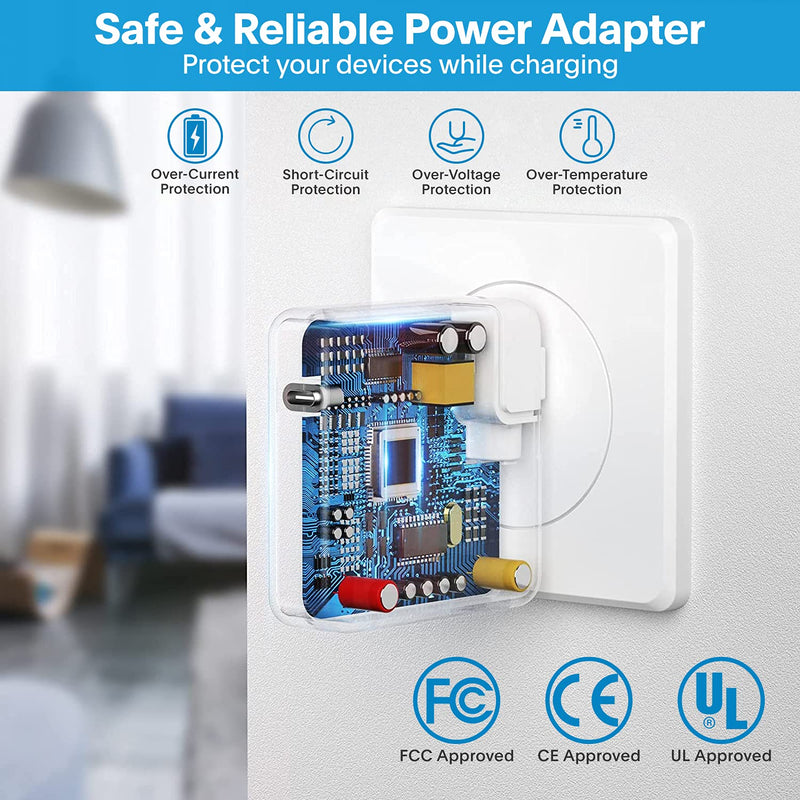 Mac Book Pro Charger - 118W USB C Fast Charger Power Adapter Compatible with USB C Port MacBook Pro/MacBook Air 16 15 14 13 Inch, New iPad Pro and All USB C Device, Included 7.2ft USB C Charge Cable White