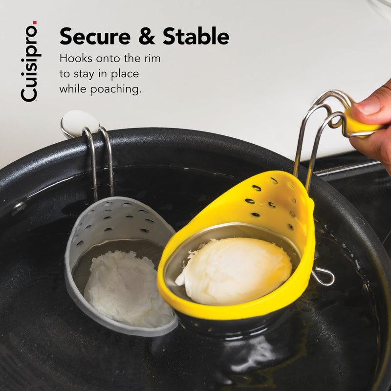 Cuisipro Stainless Steel Egg Poacher, Set of 2