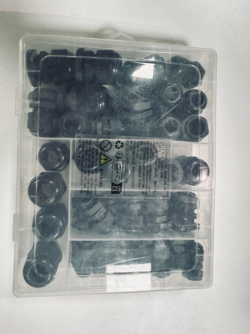 Pack of 50 Cable Glands Set, IP68 Waterproof Adjustable Cable Grommet, Black Adjustable Cable Connectors Cable Connectors Set - PG7/9/11/13.5/16/19/21 PG25/29/36/42/48/63 (Black)