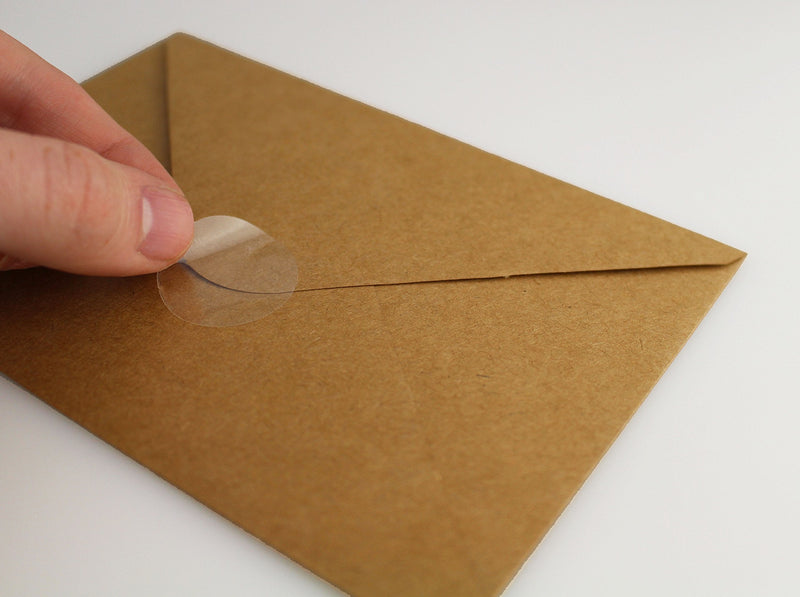 ChromaLabel 1 Inch Round Clear Wafer Seals, 500 per Roll, Perforated 1" Diameter 500/Roll
