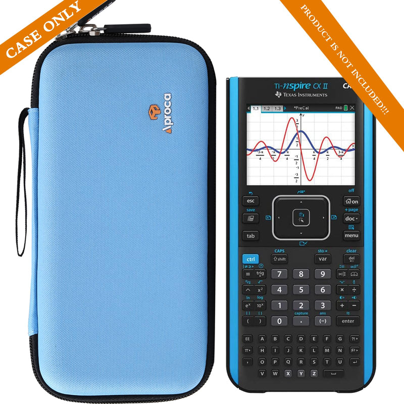 Aproca Blue Hard Storage Case, for Texas Instruments TI-Nspire CX II CAS Color Graphing Calculator